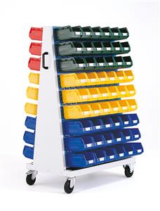 Bott Panel Trolley 1600mm High - 6 Louvre Panels & 108 Bins Bott PerfoTool Trollies | Mobile Shadow Boards | Mobile Tool Storage 14026017.11v Gentian Blue (RAL5010) 14026017.24v Crimson Red (RAL3004) 14026017.19v Dark Grey (RAL7016) 14026017.16v Light Grey (RAL7035) 14026017.RAL Bespoke colour £ extra will be quoted
